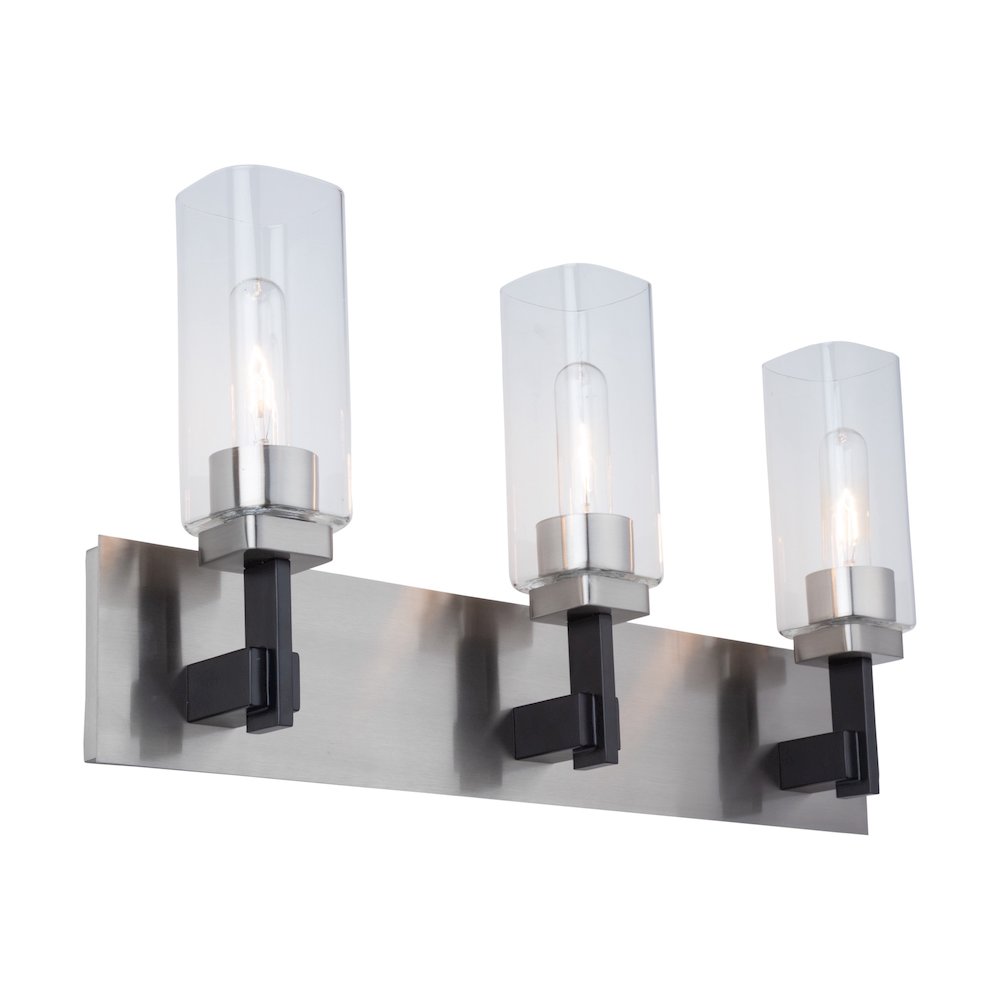 Arlington Collection 3Light Bathroom Vanity Fixture Satin Nickel. Picture 5