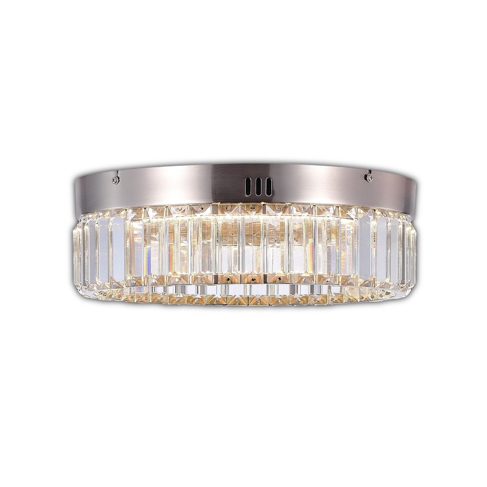 Stella Single Tier LED Flushmount Satin Nickel. Picture 3