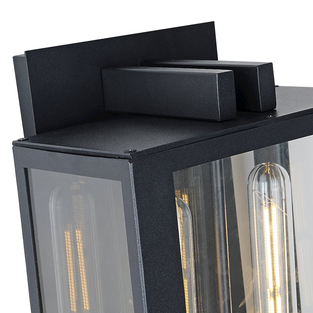 Waterville Collection 2Light Exterior Wall Light, Matte Black. Picture 3
