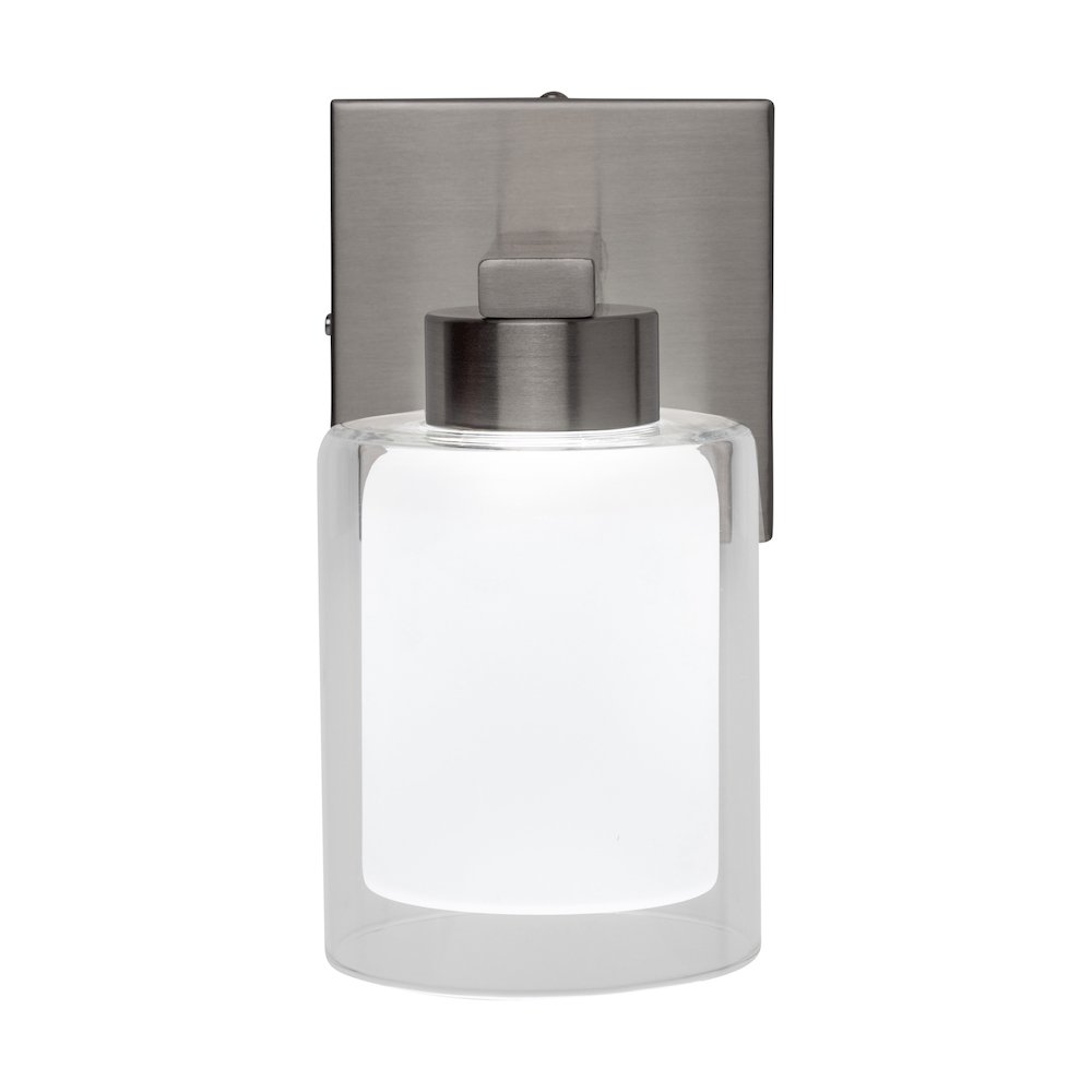 Saville Collection 1Light Bathroom Sconce Brushed Nickel. Picture 3