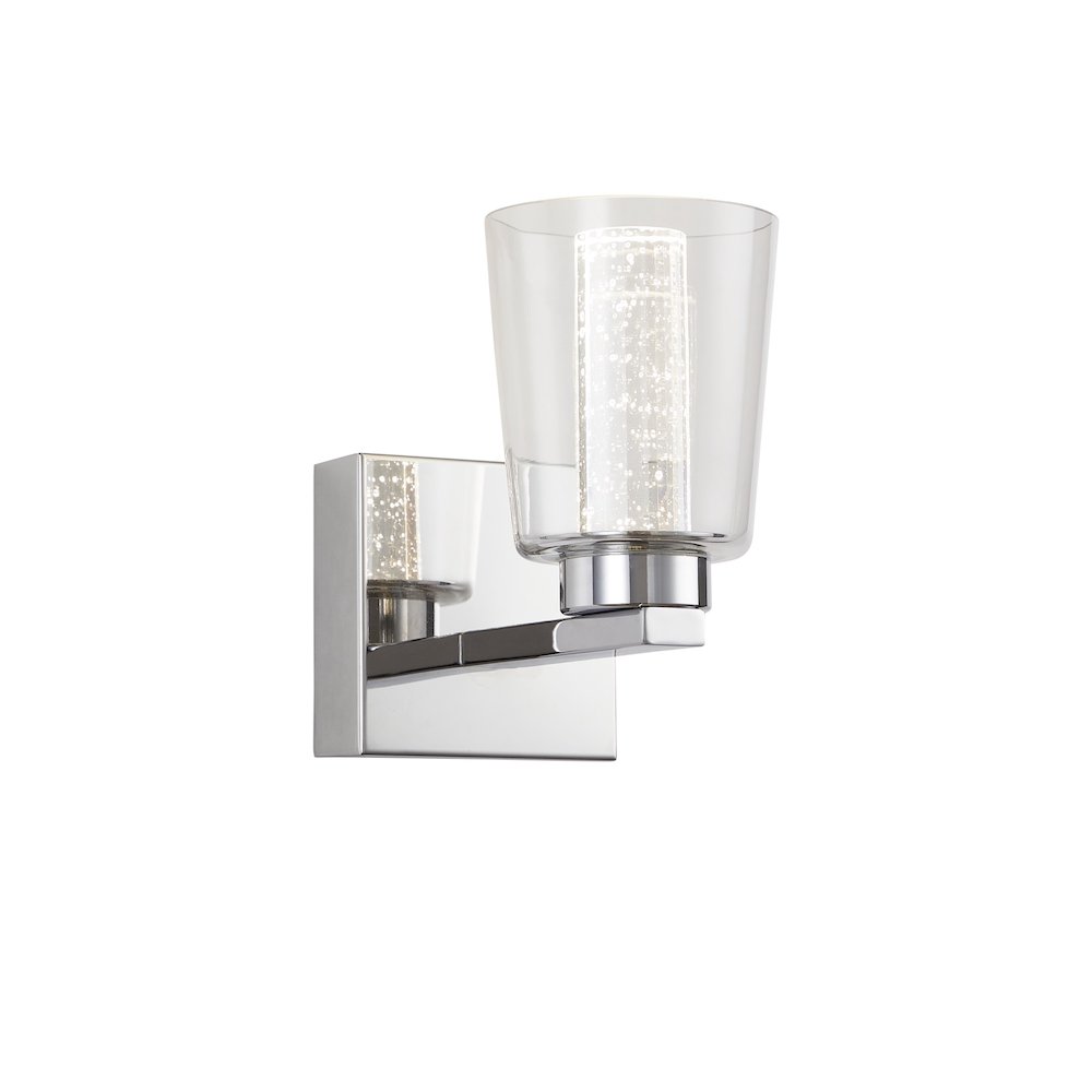 Dalton Collection 1Light Bathroom Sconce Chrome. Picture 1