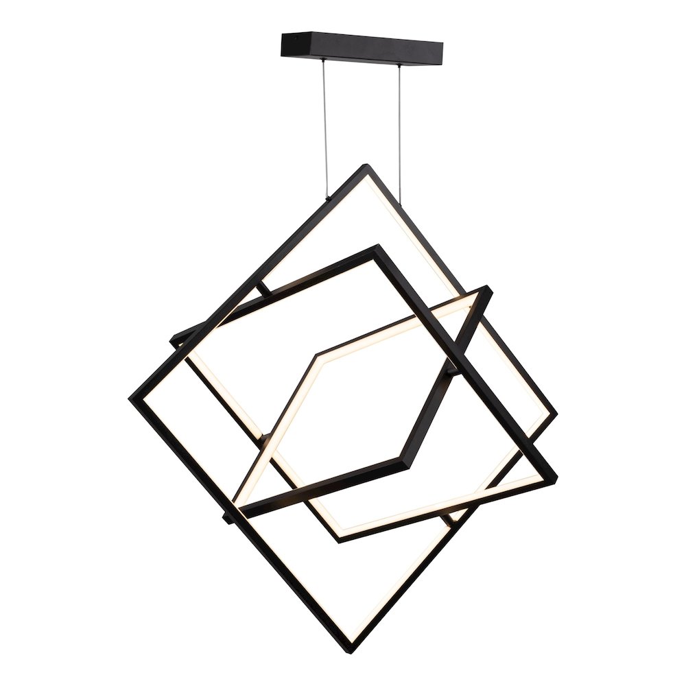Graymar Collection Integrated LED Chandelier, Black. Picture 1