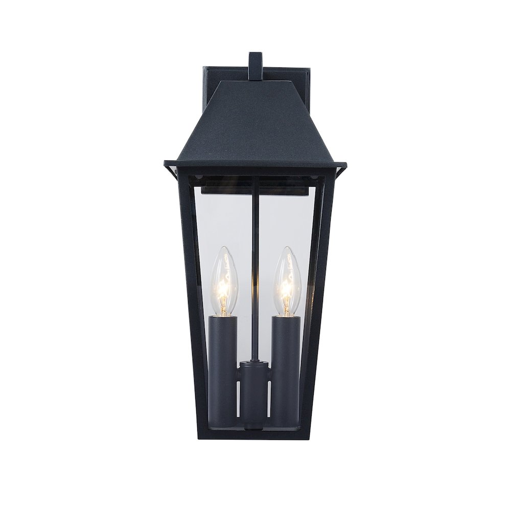 Winchester Collection 2Light Exterior Wall Light, Black. Picture 4