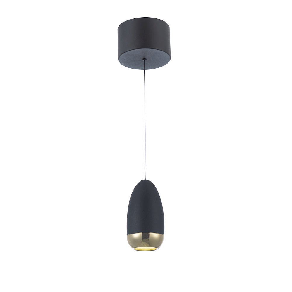 Royal Pearl Collection Integrated LED Pendant, Black. Picture 3