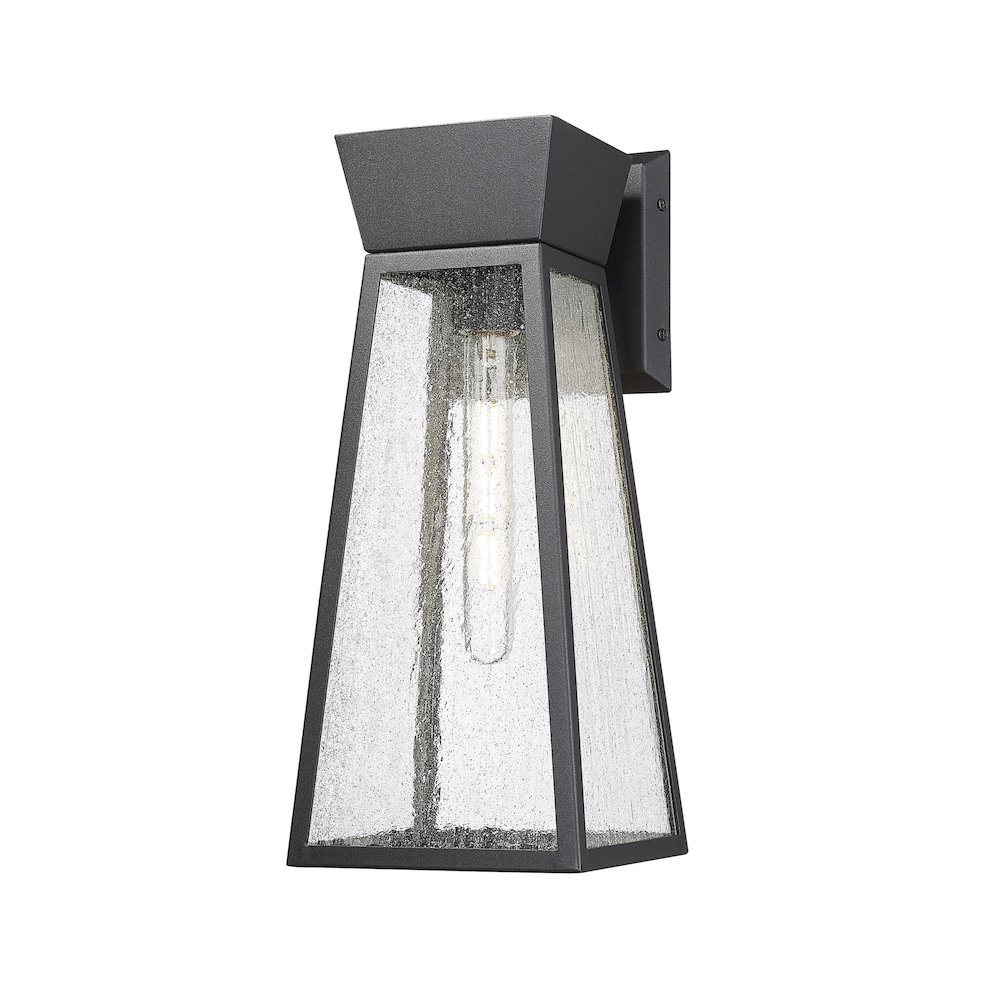 Lucian Collection 1Light 17" Outdoor Wall Light Black. Picture 1