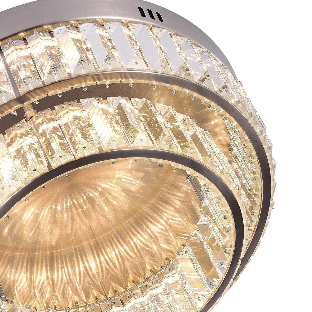 Stella Double Tier LED Flushmount Satin Nickel. Picture 5