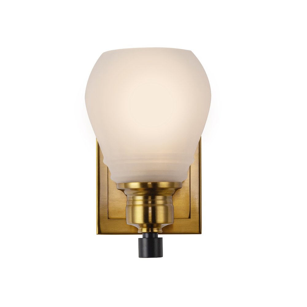 Nelson Collection 1Light Bathroom Brass & Black. Picture 5