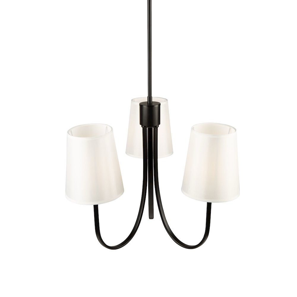 Rhythm 3 Light Chandelier Black. Picture 3
