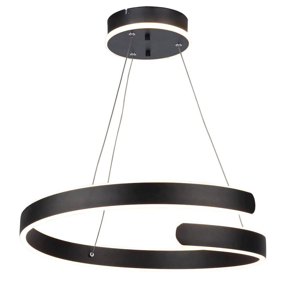 Sirius Collection Integrated LED Chandelier, Black. Picture 2