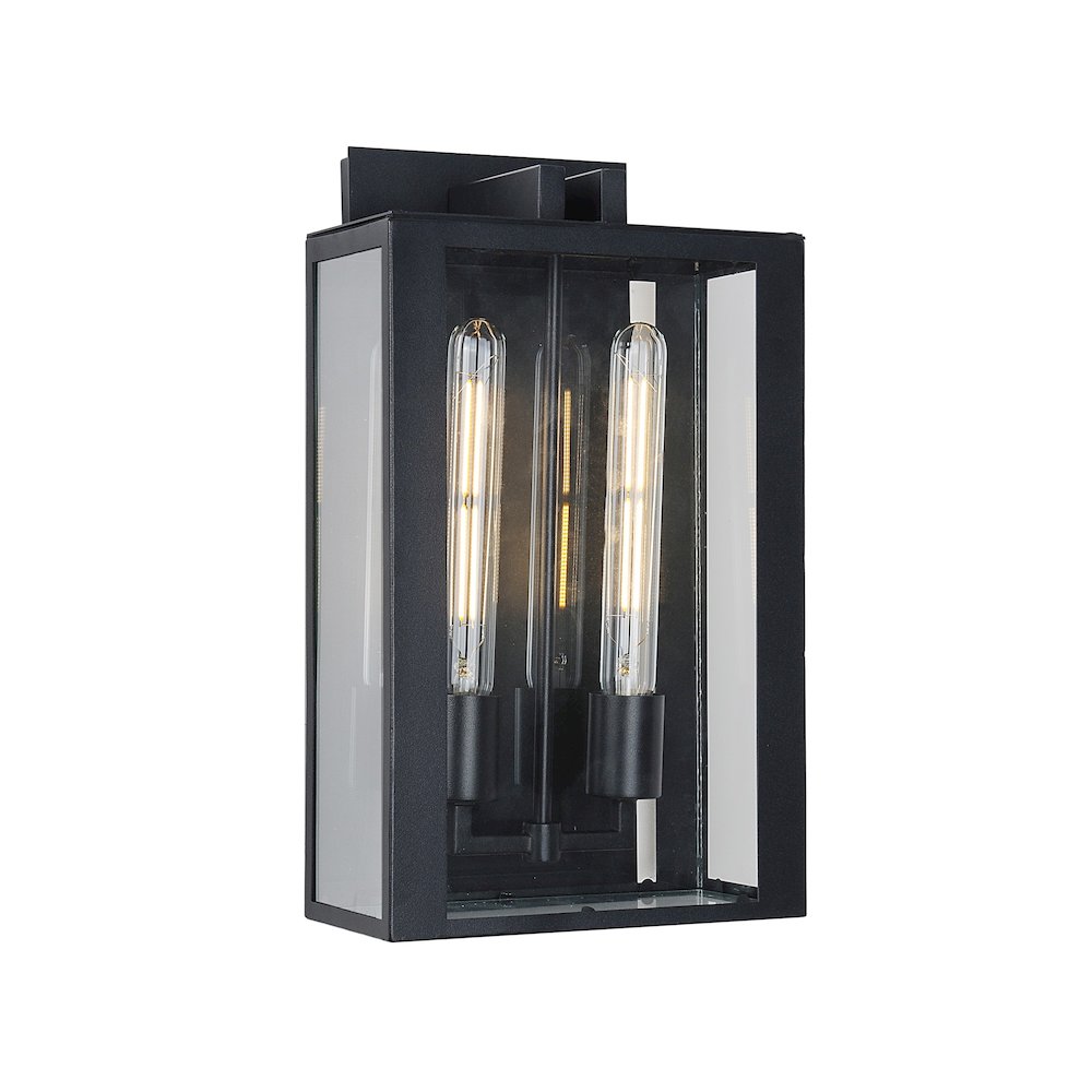 Waterville Collection 2Light Exterior Wall Light, Matte Black. Picture 4