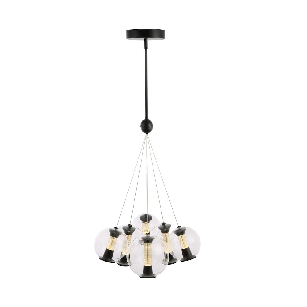 Arlo Collection 6Light Chandelier Black. Picture 2