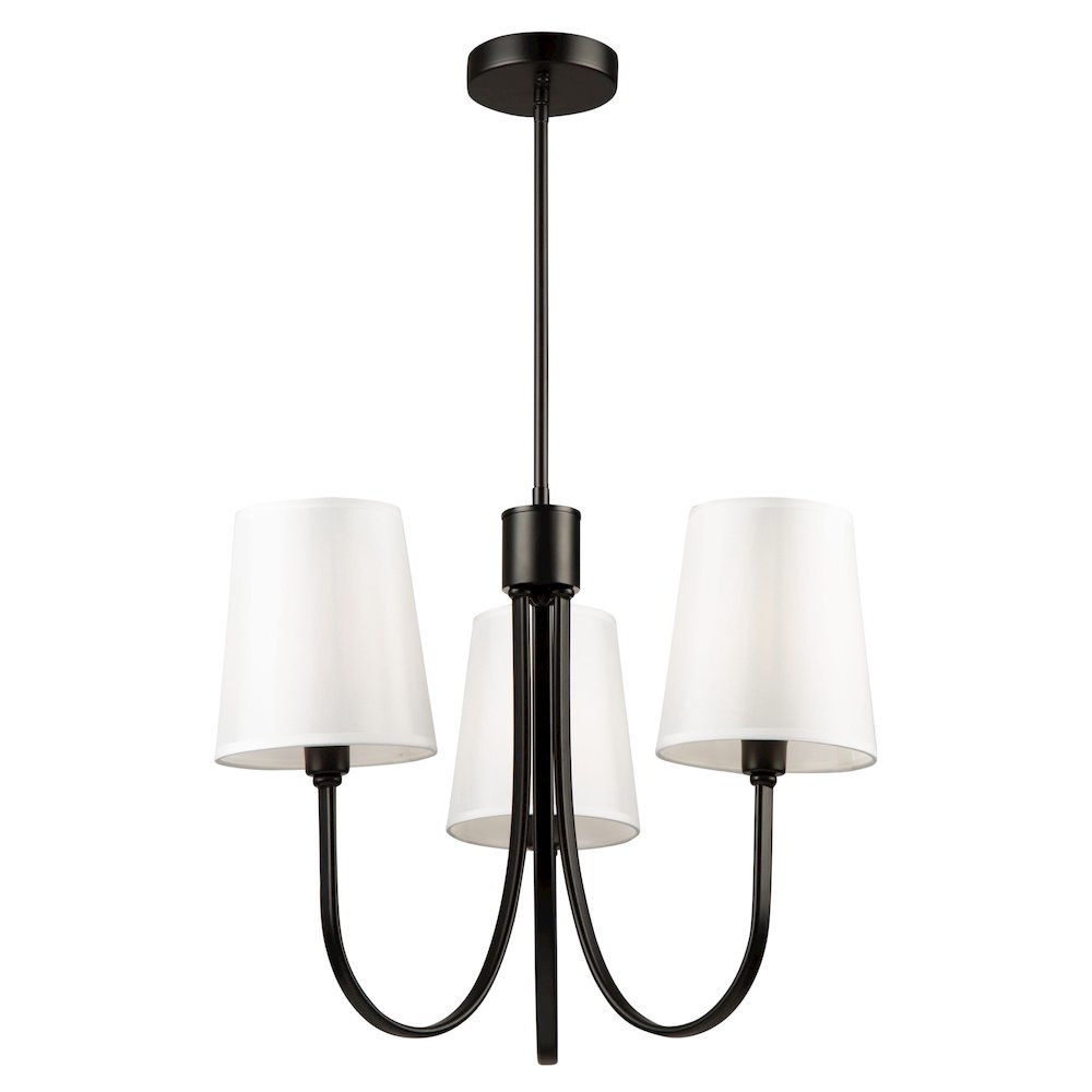 Rhythm 3 Light Chandelier Black. Picture 1