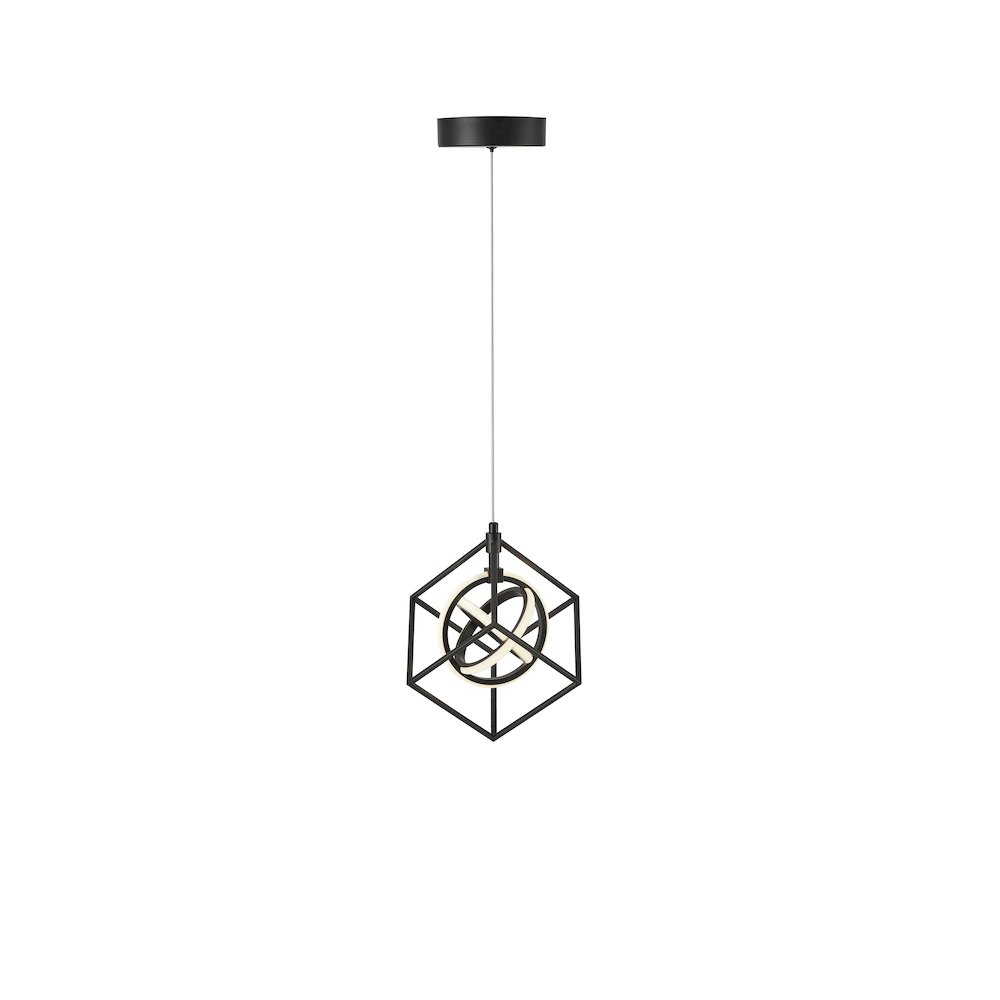 Tulip Collection Integrated LED Pendant, Matte Black. Picture 3