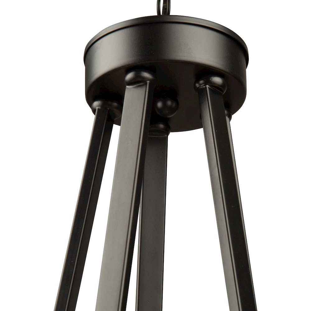 Coco 5 Light Chandelier Black and Gold. Picture 6