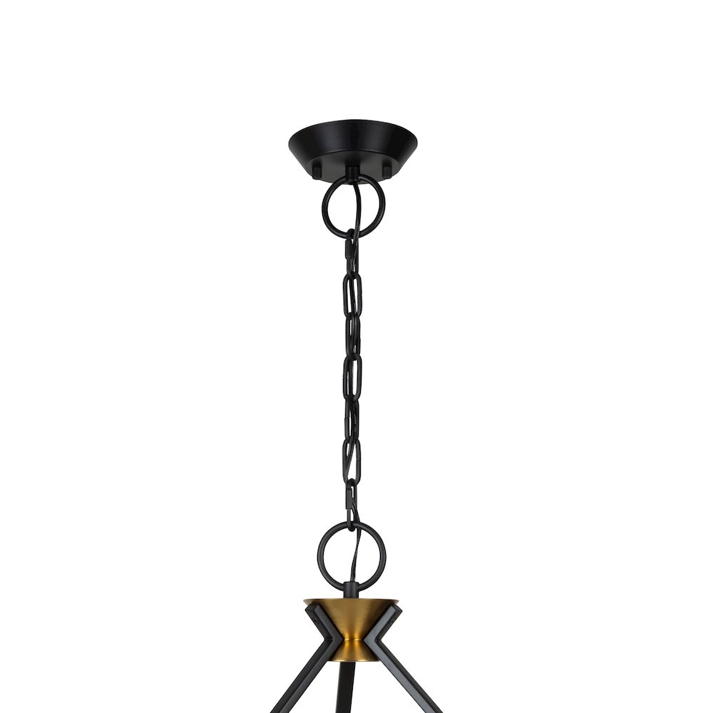 Notting Hill Collection 9Light Chandelier Black and Brushed Brass. Picture 7