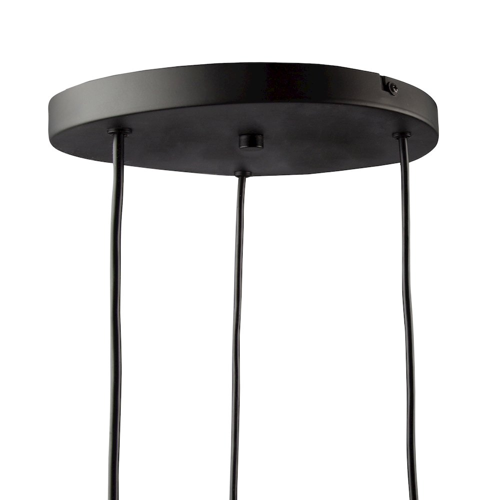 Conic 3 Light Pendant Black. Picture 8
