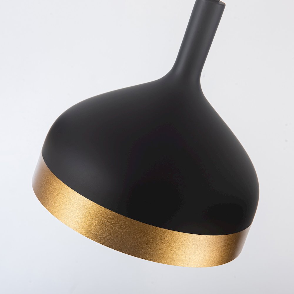 Dash Collection 4Light Island Light, Black & Gold. Picture 5