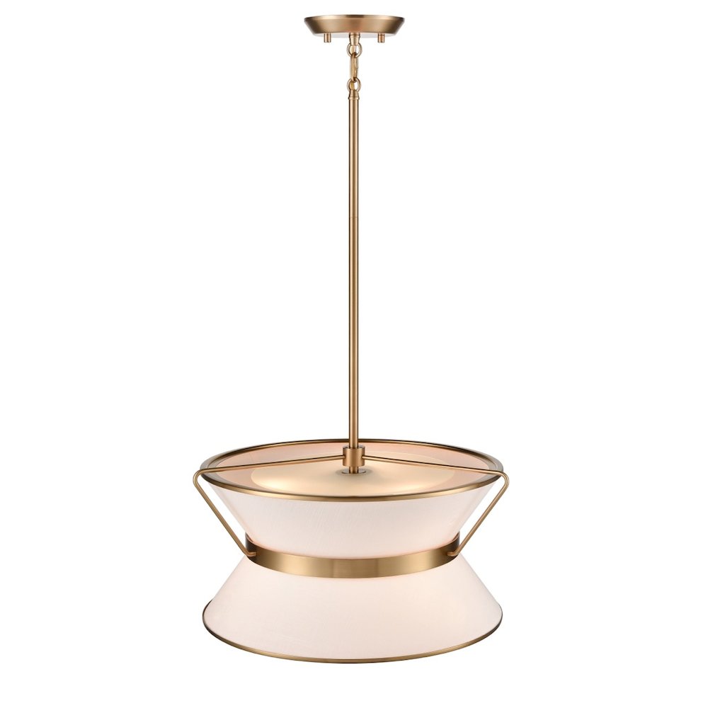 Layla Chandelier 17" Diameter Brushed Brass. Picture 3