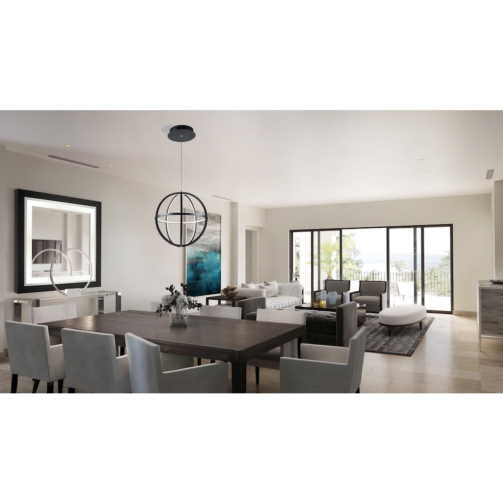 Celestial Small 35W LED Orb Chandelier. Picture 5