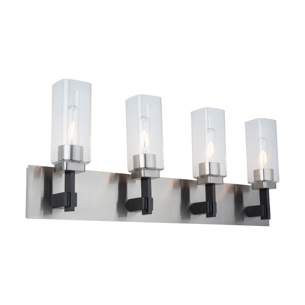 Arlington Collection 4Light Bathroom Vanity Fixture Satin Nickel. Picture 2