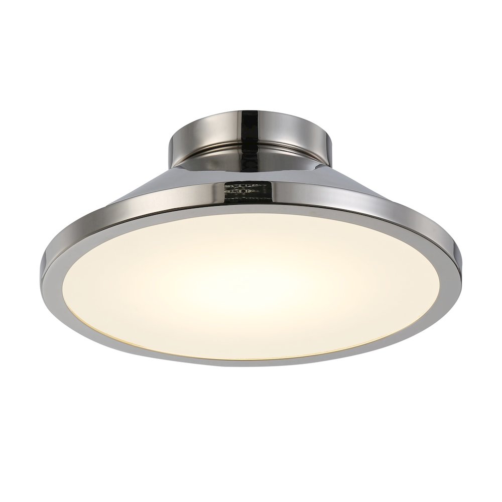 Lucida Collection Integrated LED Flush Mount, Nickel. Picture 1