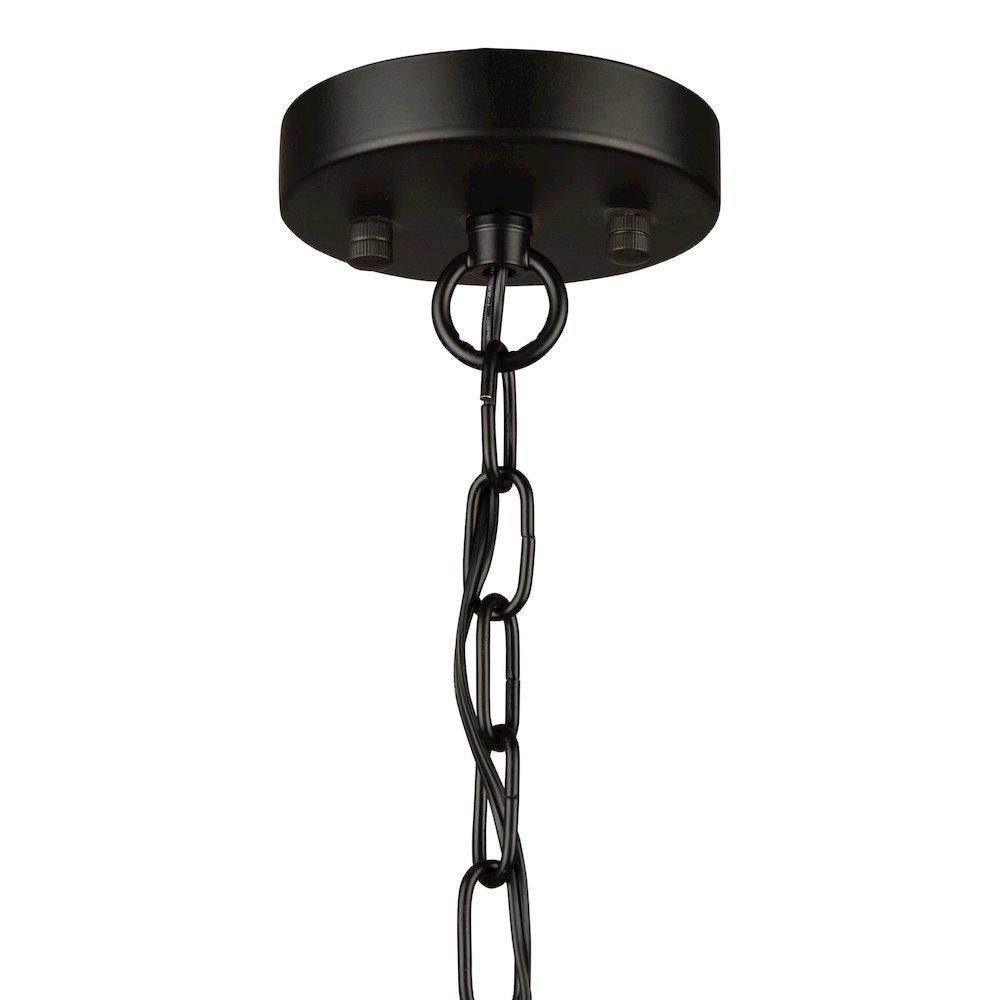 Perris 3 Light Chandelier Black. Picture 5