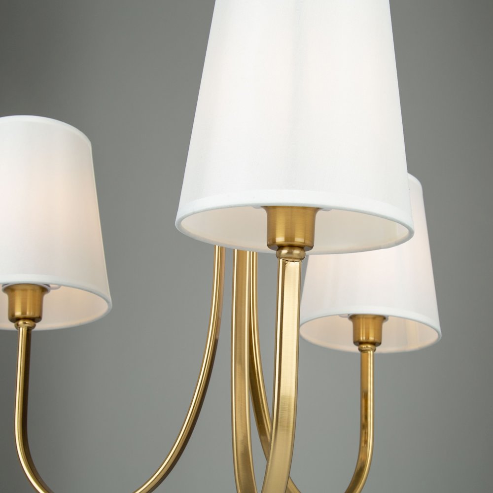 Rhythm 3 Light Chandelier Brushed Gold. Picture 7