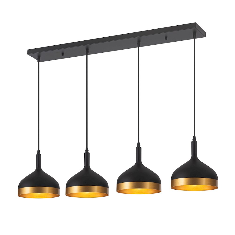 Dash Collection 4Light Island Light, Black & Gold. Picture 3