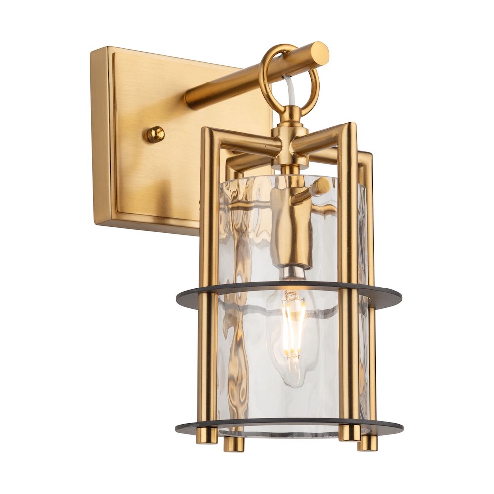Burford Collection 1Light Sconce Brass & Black. Picture 2