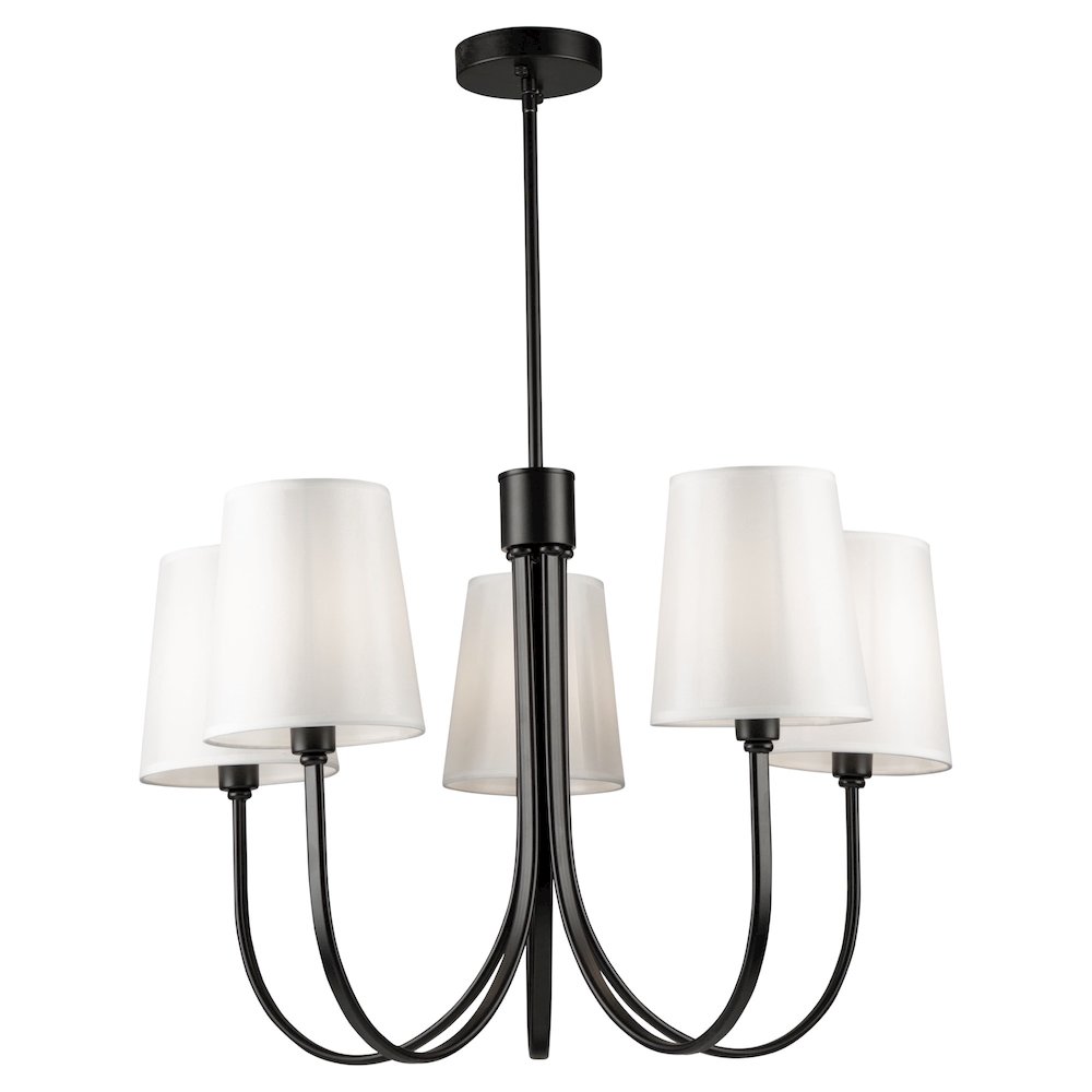Rhythm 5 Light Chandelier Black. Picture 2