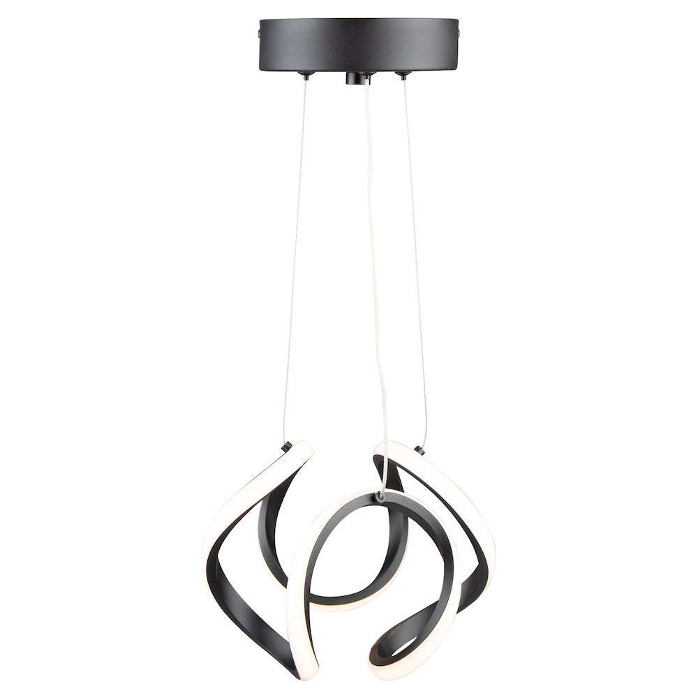 Mira 15W LED Pendant Black. Picture 4