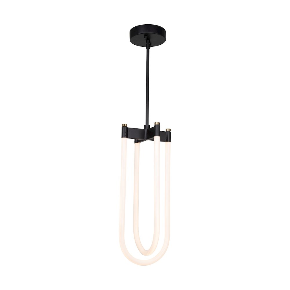 Cascata Collection 2Light Pendant Black and Brushed Brass. Picture 1