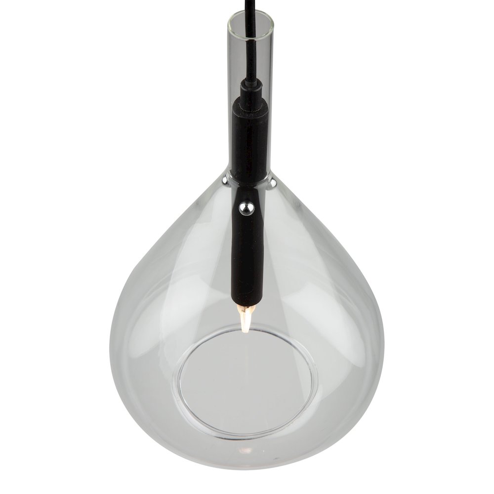 Conic 1 Light Pendant Black. Picture 7