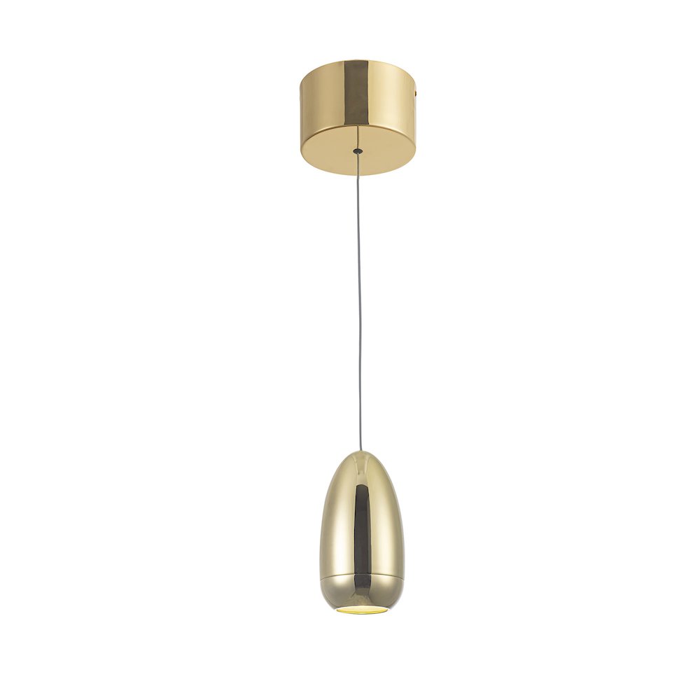 Royal Pearl Collection Integrated LED Pendant, Gold. Picture 1