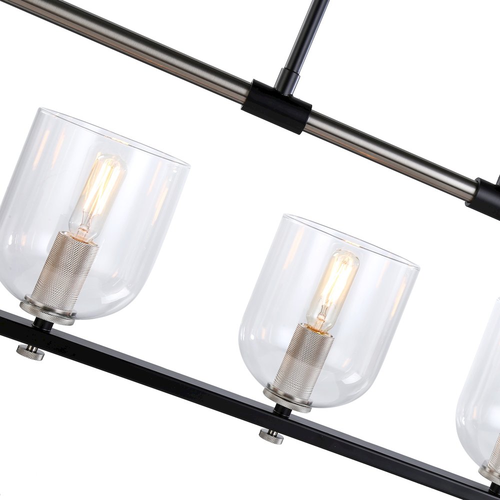 Cheshire Collection 5Light Island Light, Black & Nickel. Picture 4