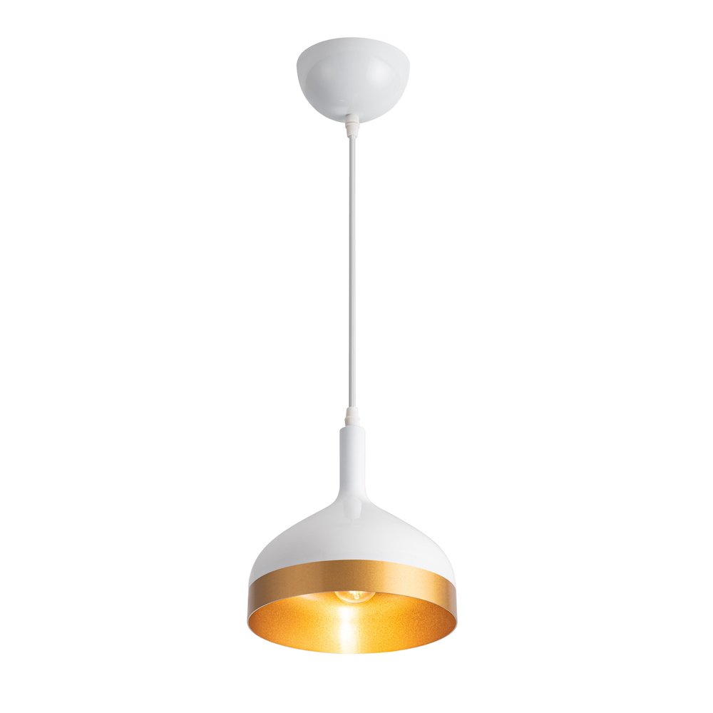 Dash Collection 1Light Pendant, White & Gold. Picture 3