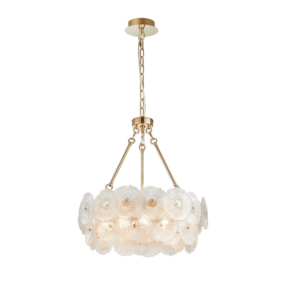 Bloom Collection 15Light Chandelier Brass. Picture 3