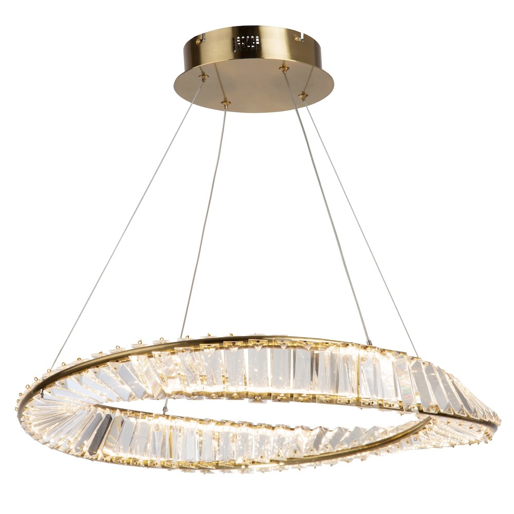 Stella 40W LED Pendant Brushed Brass. Picture 1