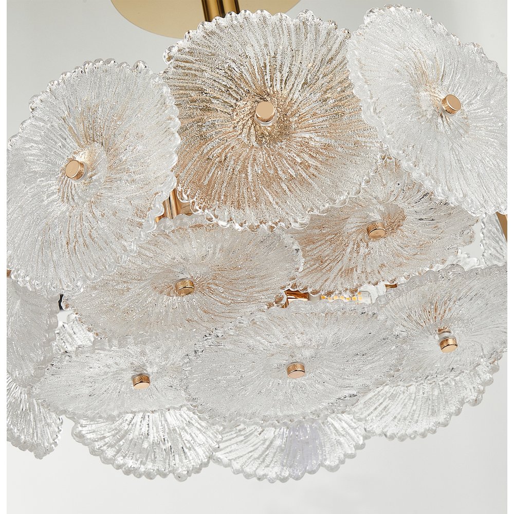 Bloom Collection 6Light SemiFlush Mount Brass. Picture 5