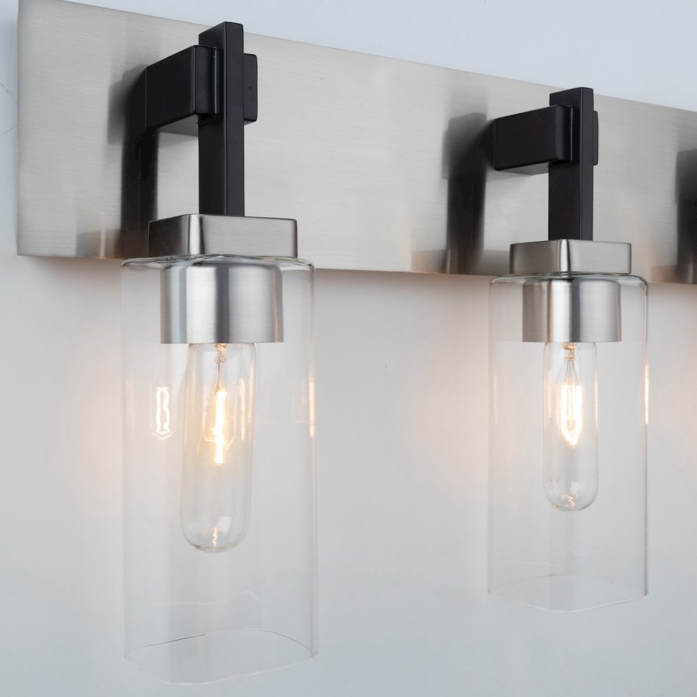 Arlington Collection 4Light Bathroom Vanity Fixture Satin Nickel. Picture 6