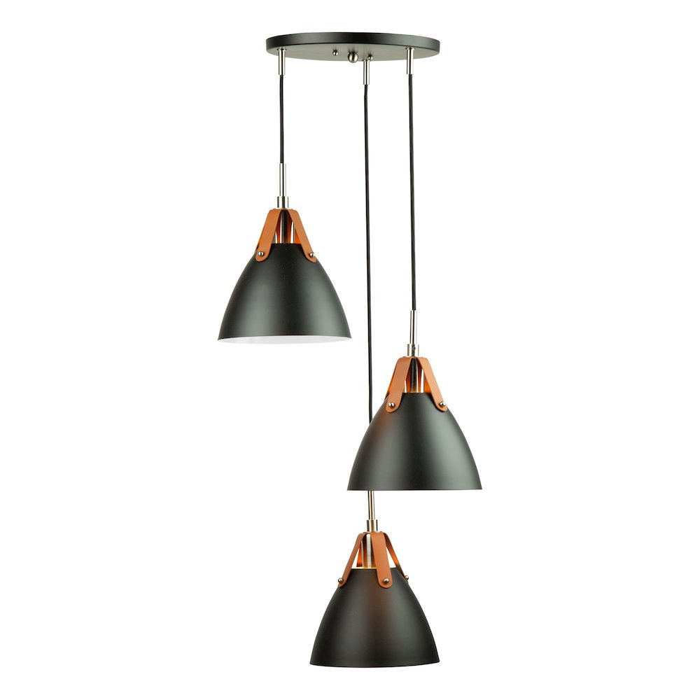 Tote 3 Light Pendant Black. Picture 3