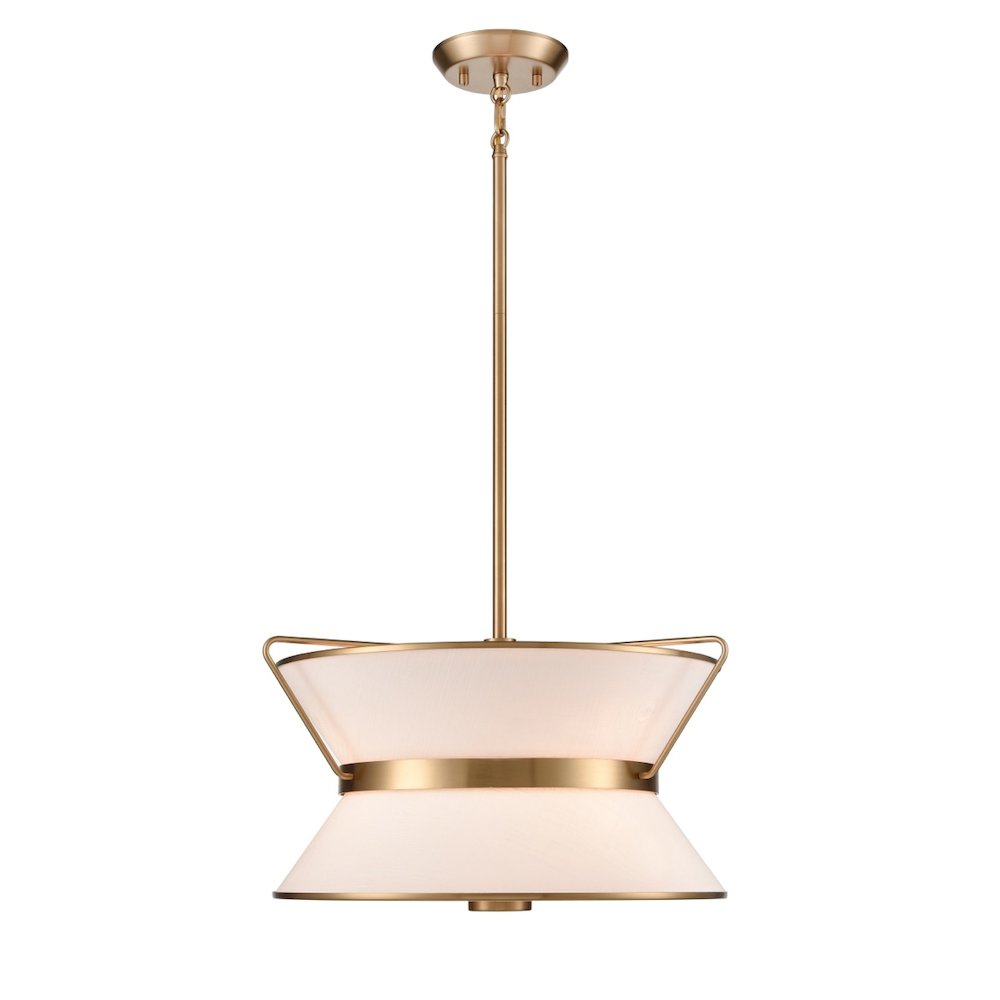 Layla Chandelier 17" Diameter Brushed Brass. Picture 2