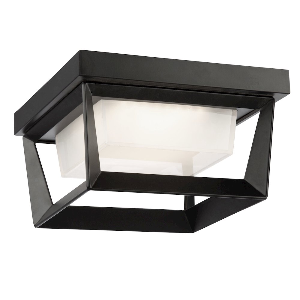 Waterbury 12W LED Outdoor Flush Mount Black. Picture 1