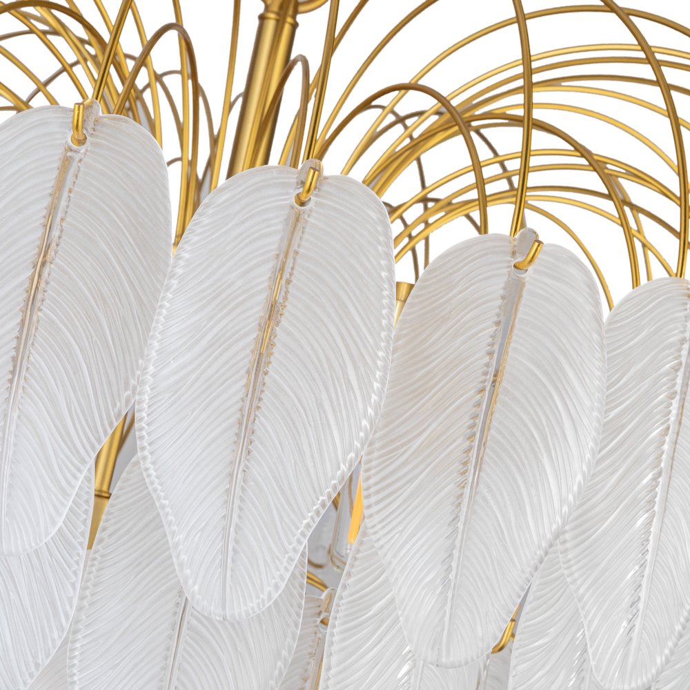 Alessia Collection 19Light Chandelier Brushed Brass. Picture 2