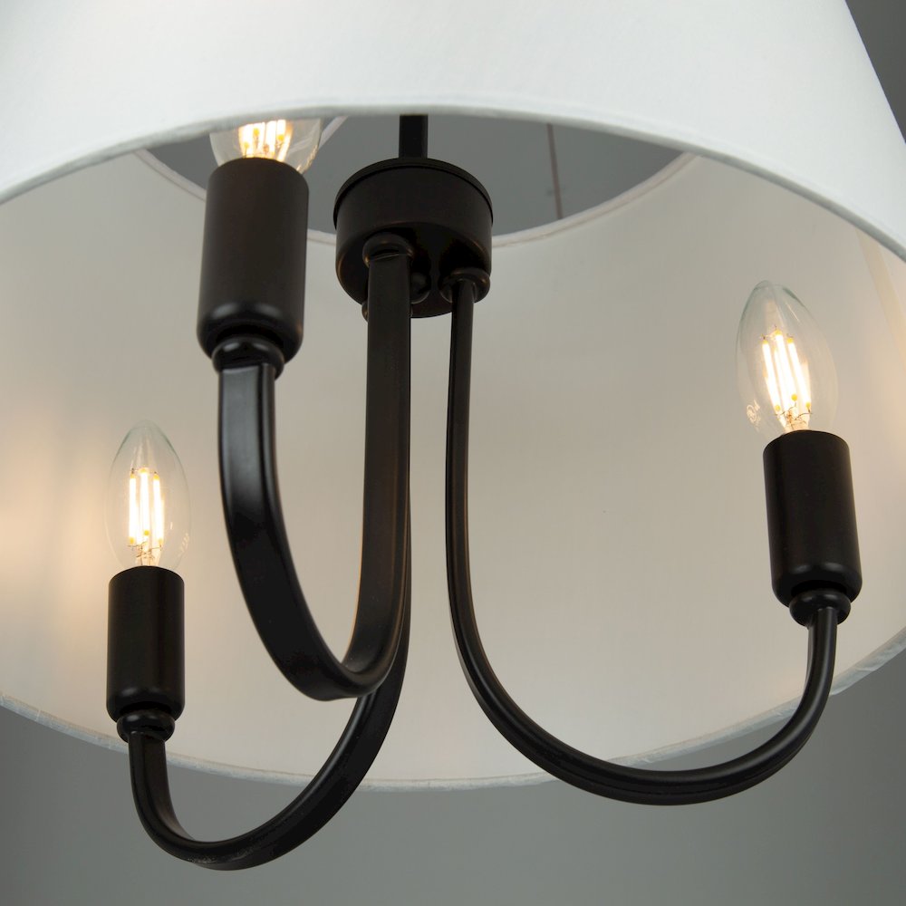 Rhythm 3 Light SemiFlush Mount Black. Picture 5