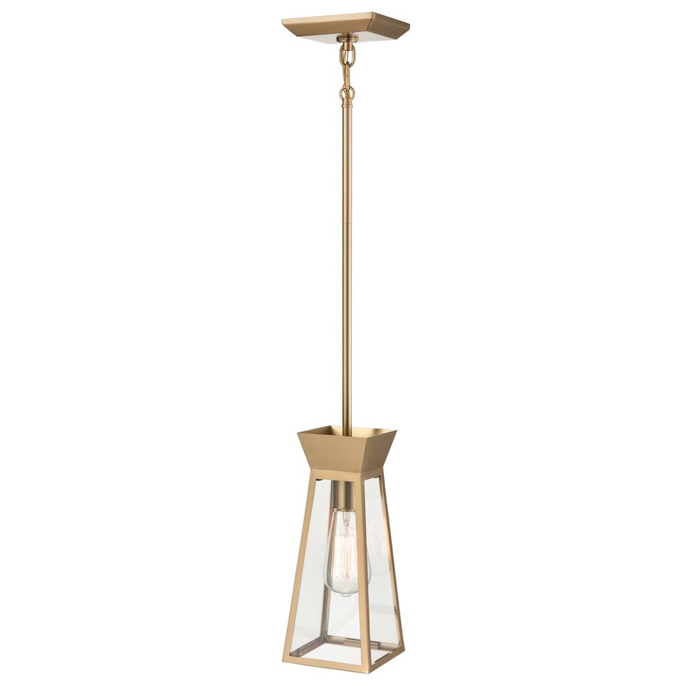 Lucian Single Pendant Brushed Brass. Picture 3