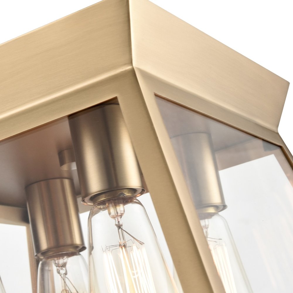 Lucian 4 Light Flushmount Brushed Brass. Picture 5