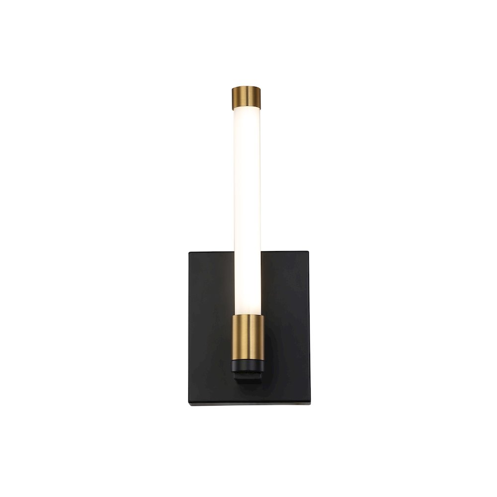 Infiniti Collection 1Light Integrated LED Sconce, Matte Black & Brass. Picture 1
