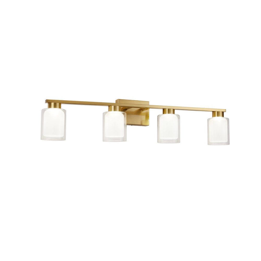 Saville Collection 4Light Bathroom Vanity Fixture Brass. Picture 1