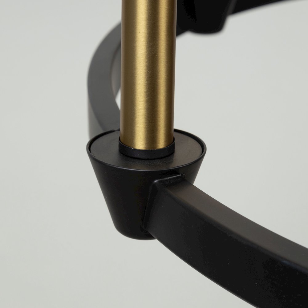 Notting Hill Collection 15Light Chandelier Black and Brushed Brass. Picture 8